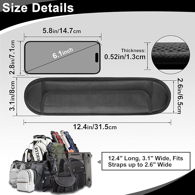 2 Pack Extra Thick Shoulder Strap Pad, Universal Replacement Shoulder Pad, for Shoulder Bags, Guitar Strap, Detachable Shoulder Strap Pad Pads Help Relieve Shoulder Pain(Sandwich Mesh)