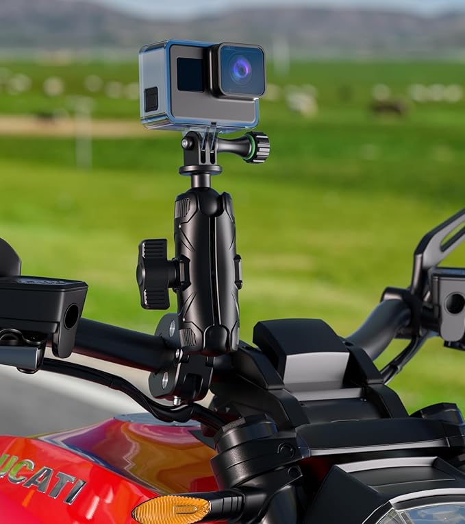 BRCOVAN Super Clamp Camera Mount with 1'' Ball Head 3.54'' Magic Arm, with 1/4"-20 Screw Tripod Mount Adapter, for Action Camera, Camcorder, Monitor, LED Lights and More