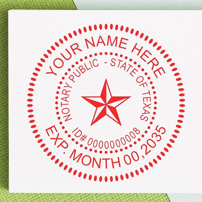 Notary Supply Texas - Self Inking Stamps, Notary Kit Includes: Round Notary Stamp, Notarial Record Book, Notary Public Acknowledgement Stamp, Press and Print Stampers, Your Choice 11 Ink Colors