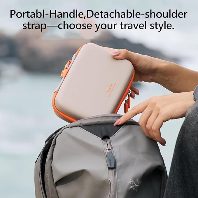 AuyKoo Carrying Case for DJI Osmo Action 6 Accessories, Waterproof Hard Carrying Bag for Camera Batteries Filter Mount, DJI Osmo Case Hard Shell Action Camera Bag