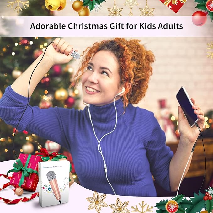 USB C Mini Karaoke Microphone for Android Phone, Laptop, Tablets Small ASMR Microphone for Voice Video Recording Singing, Vlogging, Podcasting YouTube (1 PCS Silver)