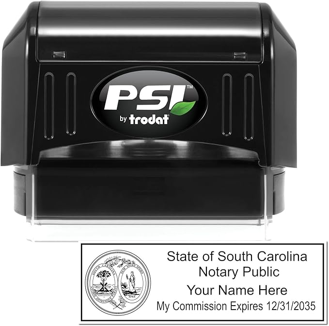 South Carolina Notary Supplies Kit with PSI Pre Inked Stamps, Includes: Official Notary Stamp, Journal, Acknowledgement Stamp, Notary Supply South Carolina