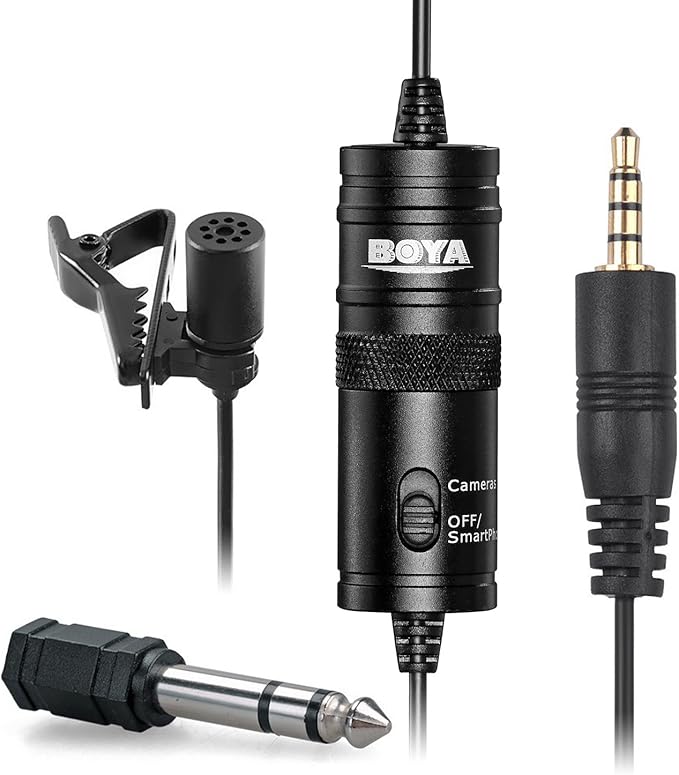 BOYA by M1 Collar Microphone for Smartphones Canon Nikon DSLR Cameras Camcorders Audio Recorder PC