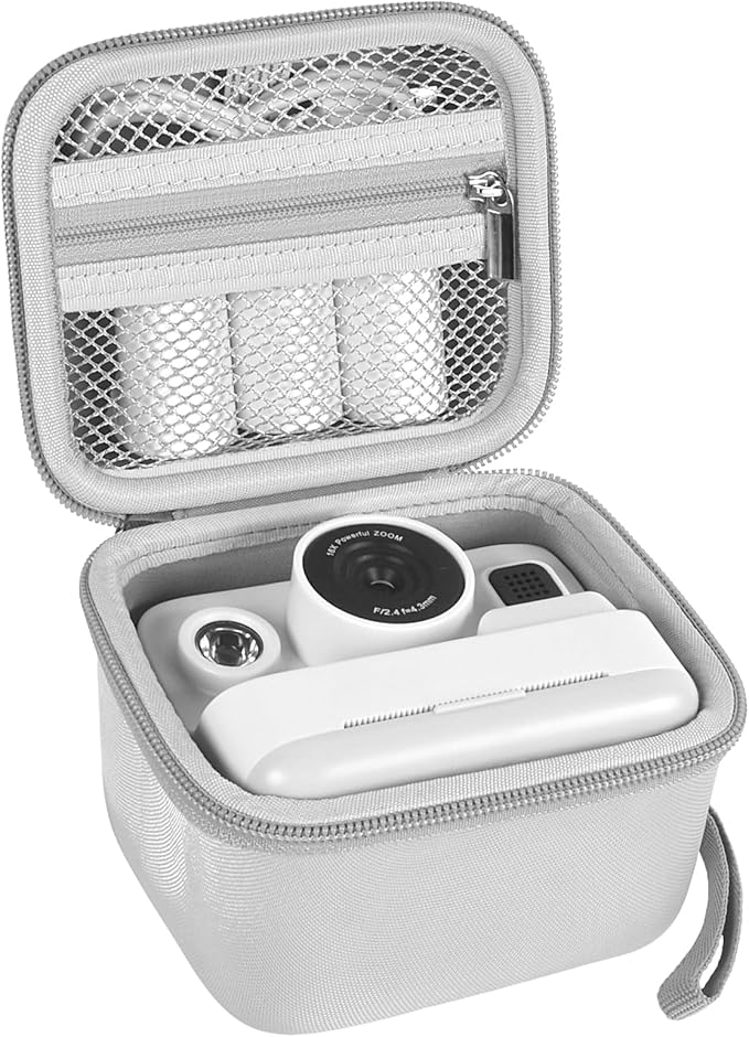 ANKHOH Case for Dylanto/for DUDUDRAGON/for Yehtta/for Gofunly/for LETSHAH Kids Camera Instant Print, 1080P Kid Cameras Storage Organizer Gifts Bag for Printing Paper and Toy Accessories,White-Only Box