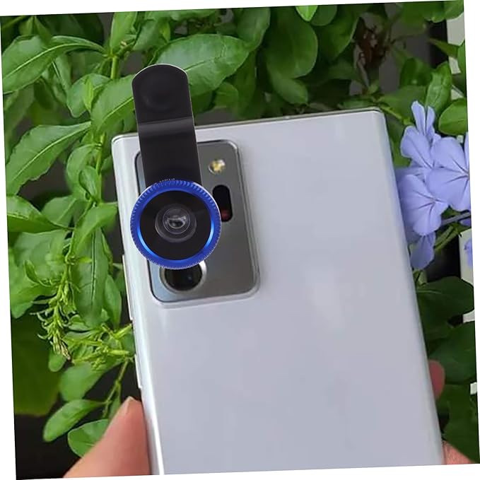 POPETPOP 3-in-1 Clip-On Phone Lens Set Fisheye Wide Angle Macro Mobile Camera Lens for Smartphones Compatible and Portable Clip Design for Photography Enthusiasts