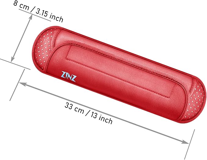 ZINZ Universal Shoulder Pad with Ultra Thick Cushion for Bag Luggage Bag Crossbody, Plus Long & Anti-Slip & Breathable,Red