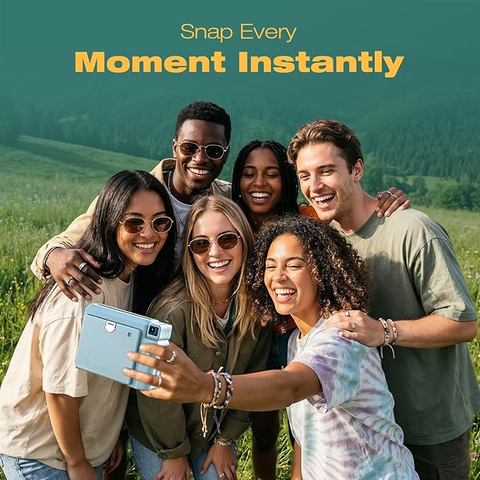 FUJIFILM instax Wide 400 Instant Film Camera Bundle with Instax Wide Film, Sage Green Leather Case, 28-Photo Album, Close-Up Lens, Shoulder Strap, Batteries, and Camera Accessories