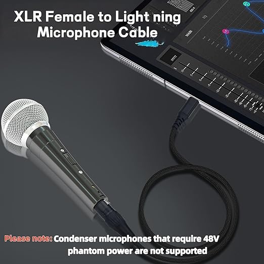 USB Microphone Cable,Upgraded XLR to USB-A Cable with 24bit/96KHz XLR Recording Cable for Podcasting Recording,Mic Adapter for PC, Laptop-2M/6FT