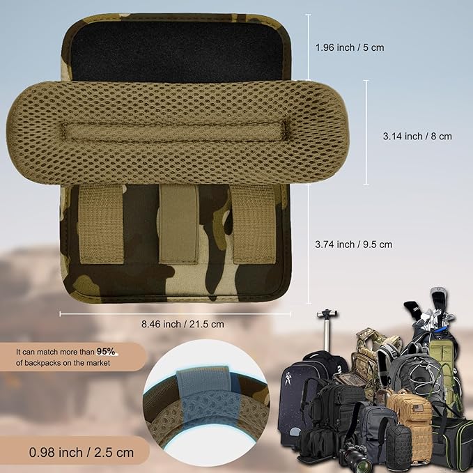 ZINZ 2-Pack Universal Wide Shoulder Pad with Ultra Thick Cushion for Bag Luggage Backpack Bag Crossbody