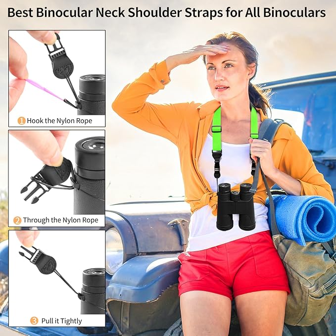 Universal Shoulder Strap, Neoprene Padded Bag Strap with Double Adjustable Buckles, Comfortable Neck Lanyard for Camera, Cellphone Tablet,iPad, Laptop, Binocular, Luggage Bag(Fluorescent Green)