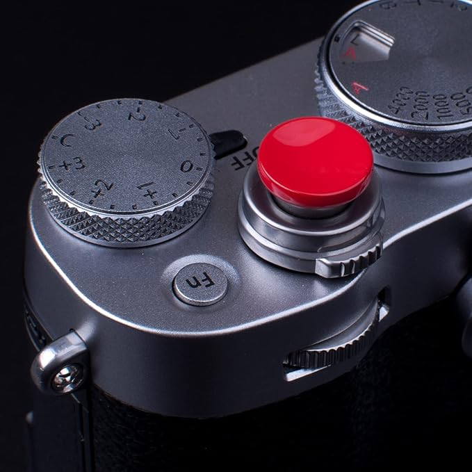 Red Metal Soft Shutter Release Button,Delicate Camera Shutter Button 11mm Concave 10mm Convex Surface(2 Pack)