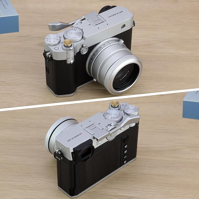 Haoge Metal Thumb Up Grip for Fujifilm GFX100RF Camera Digital Accessories GFX 100RF Hot Shoe Thumb Up Rest Support Handgrip Silver THB-GFXRFS