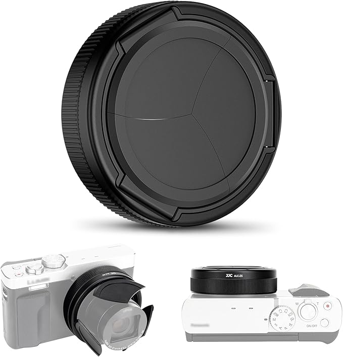 Lumix ZS99 TZ99 Auto Open and Close Lens Cap Metal Frame Body Cover for Panasonic Lumix ZS99 Digital Camera Accessories, TZ99 Automatic Lens Protective Cap with EVA & Silicone Interior, No Vignetting