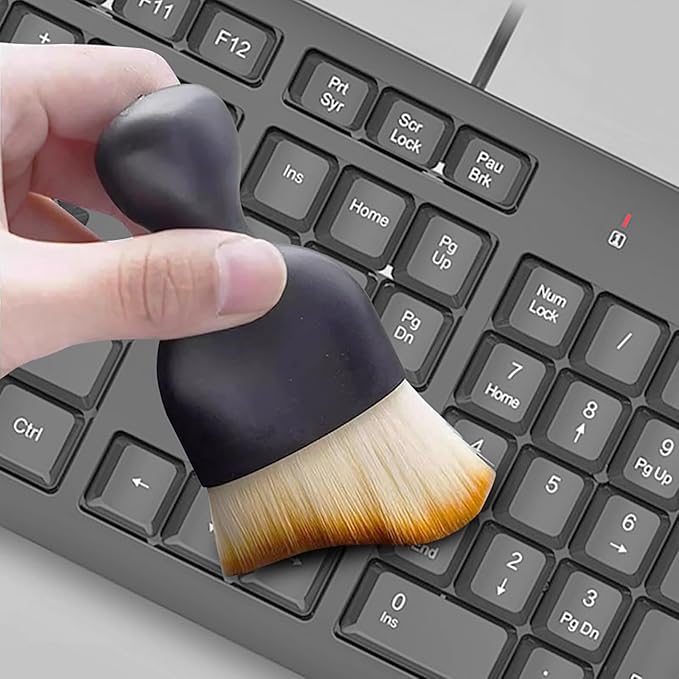 Vinyl Record Brush, Anti-Static Soft LP Record Cleaner, Vinyl Dust Remover Brush with Ultra-Fine Fiber Bristles, Safe for Vinyl LP CD Album Care, Car Interior, Keyboard, Nail Art Dust Brush