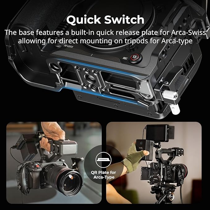 SmallRig Cage Kit for Canon C50 with XLR Handle Extension, Camera Cage with Cold Shoe Mount, Cable Clamp for HDMI, Built-in Quick Release Plate for Arca Tripod, Hand Strap - 5657