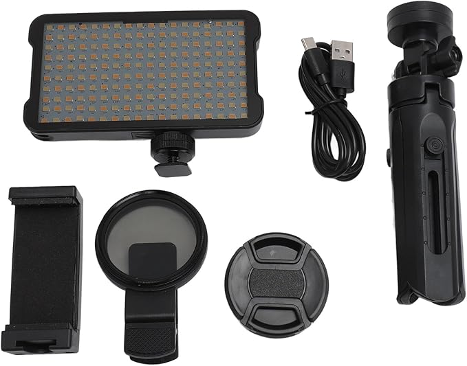 Dpofirs Light, Selfie Light and Circular Polarizer Filter, Clip Fill Light CPL Polarized Lens Adjust Brightness Removing Reflective Photographic Video Light for Art, Dpofirs29w3vfmsdy