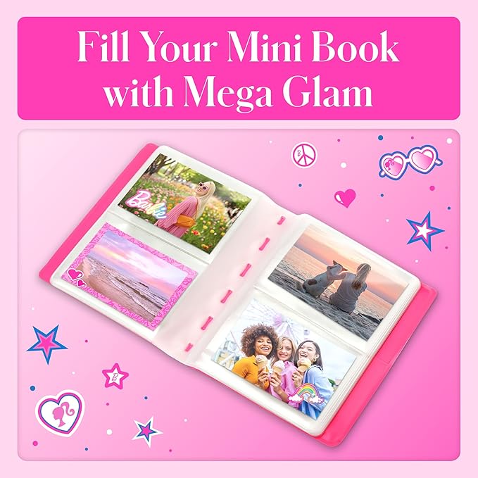 Kodak x Barbie Printomatic Full-Color Instant Print Digital Camera Barbie Deluxe Bundle (Signature Style)+ Barbie Deluxe Camera Case + Barbie Photo Album + Zink Paper (20 Sheets)