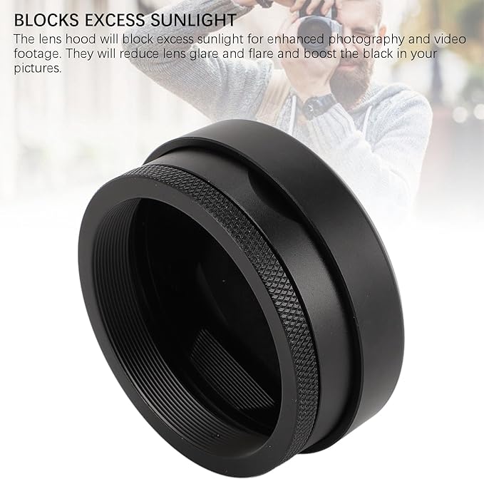 Aluminum Alloy Square Lens Hood Shade for X100VI X100V Camera with Lens Cap Accessory External Filter Compatibility