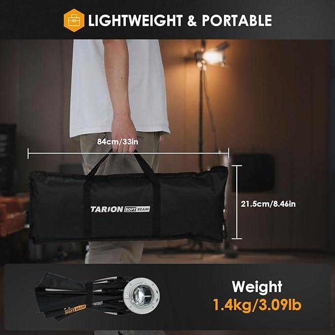 TARION Quick Release Octagonal Softbox - Bowens Mount Softbox with Diffusers/Honeycomb Grid/Carrying Bag for Live Streaming, Photography, Videography (Octagonal 47.2"/120cm)