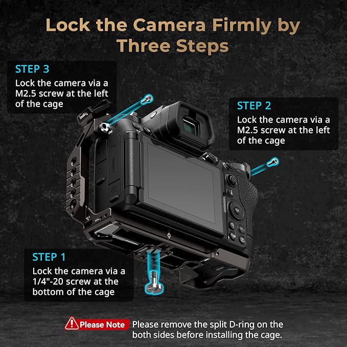 SmallRig Night Eagle Z6III Camera Cage Kit for Nikon Z6 III, Aluminum Alloy Full Cage with Top Handle, with Quick Release Plate for Arca-Swiss and Cold Shoe Mount for Microphone and Light - 4522