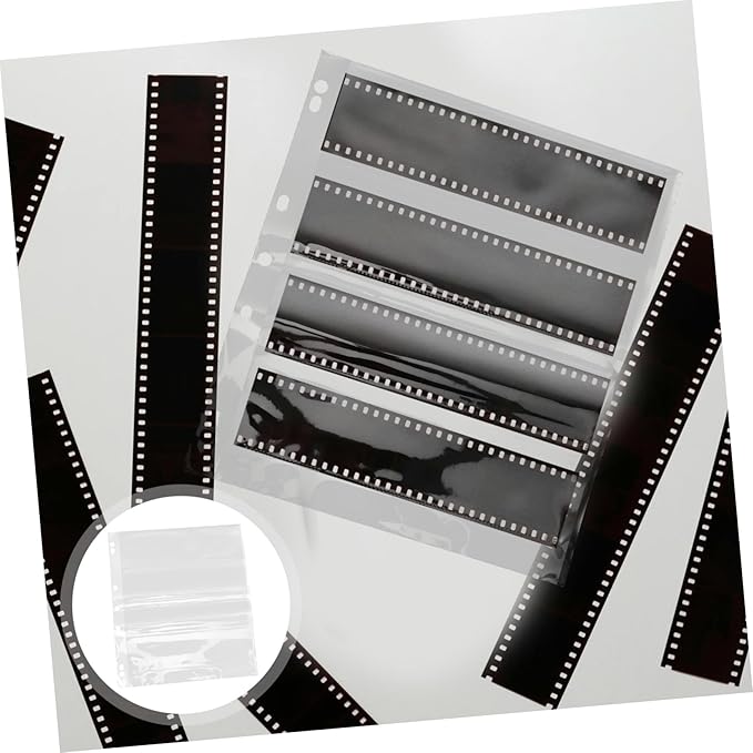 Veemoon Accessories 10pcs Film Negative Storage Bags for Storage Archival Sheets Dry-Erase Pocket Sleeves