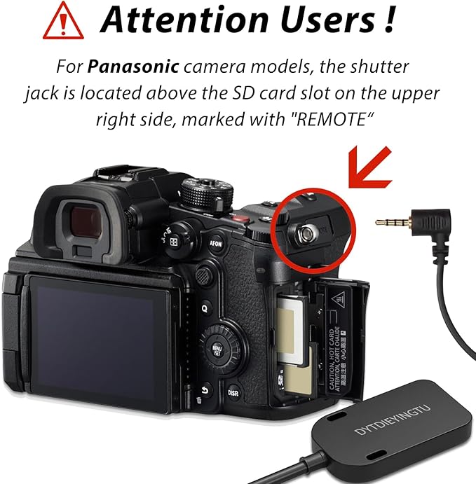 RC301-L1 for Panasonic Remote Camera Small Shutter Release Remote Control 196.8 "Extended Cable Remote Wired Button GH3 GH4 GH5 GH6 S5 S5II G85 G9 GXL S1R -114(RC301-L1 GH 196.8in/5m)