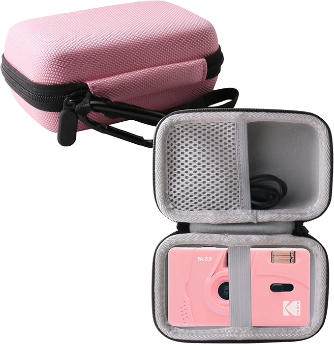 WERJIA Hard Carrying Case Compatible with Kodak M35/M38/Ultra F9 35mm Film Camera (pink)