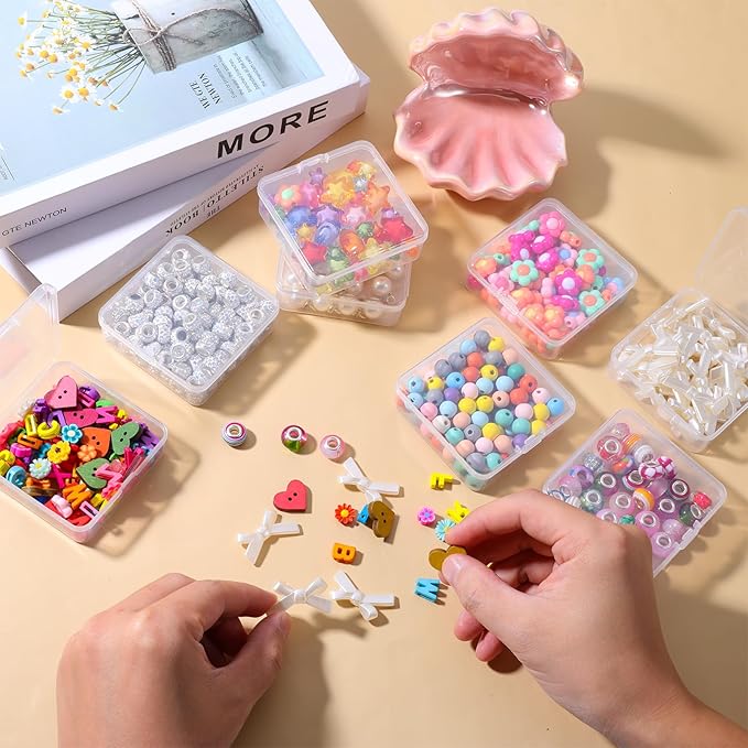 120 Pcs Mini Plastic Storage Containers Box with Lid, 3 x 3 x 1 Inch Small Bead Storage Containers Travel Case Clear Rectangle Box Organizer for Collecting Small Items, Beads, Jewelry, Cards, Crafts