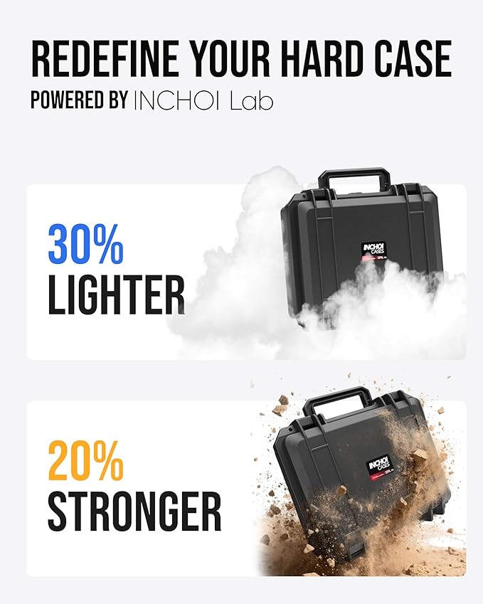 Travel Waterproof Hard Case for DJI Osmo Pocket 3 Accessories, Creator Combo/ Power Expansion Combo/ Vlog Combo, Compatible with Mic 2 Charging Case, Action 1.5m/ Pocket Extension Rod (Case&Foam Only)