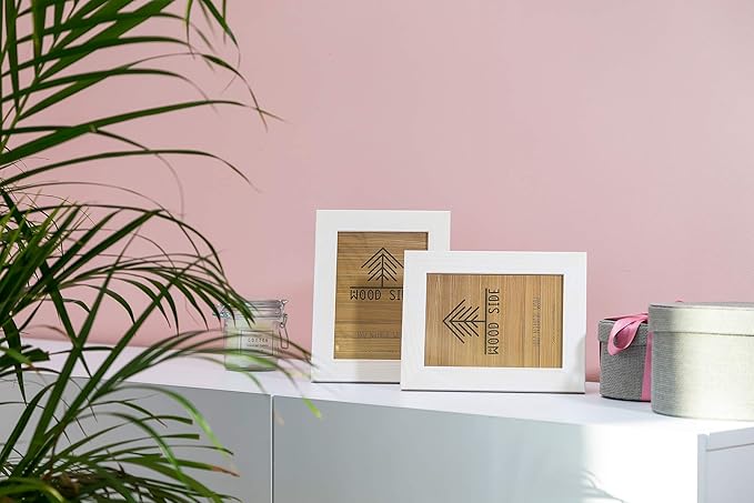 Rustic Wooden Picture Frame 4x6 Inch - 100% Natural Eco Distressed Wood and Real Glass - Made for Wall and Table Top Display - White