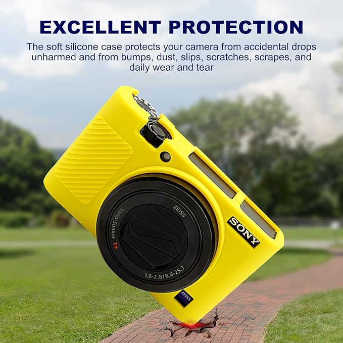 Easy Hood Silicone Protective Case for Sony RX100 III, IV, V, VII Digital Camera (Yellow)