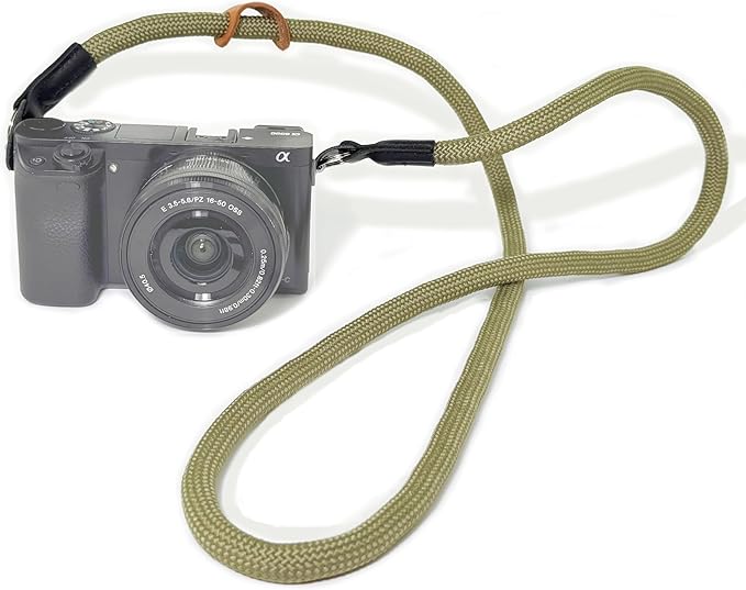 Little Fire Craft Camera Strap Crossbody Camera Neck Shoulder Strap 127cm Climbing Rope for Photographers Lanyard 10mm Thick - Army Green