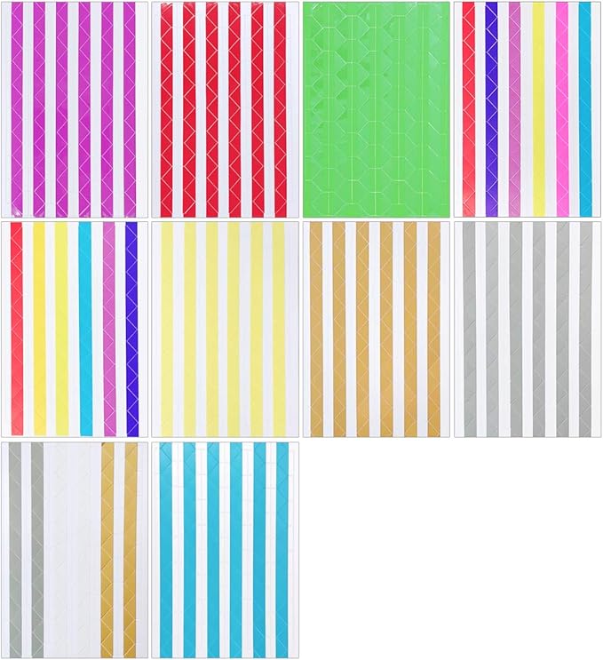 ALLYDREW Photo Corner Stickers, Photo Mounting Self Adhesives for DIY Crafts, Scrapbooking, Album, Diary, 20 Sheets / 2040 Pieces Color Scheme
