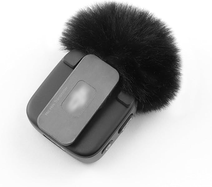 LEFXMOPHY Windscreen for DJI MIC MINI Wireless Microphone 2024 Latest Version Furry Wind Muff Deadcat Cover, 2-Pack Black