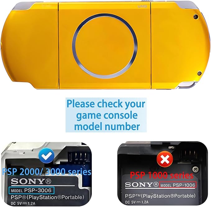 OSTENT Battery Protector Cover Door Repair Parts Replacement for Sony PSP 2000/3000 Color Gold