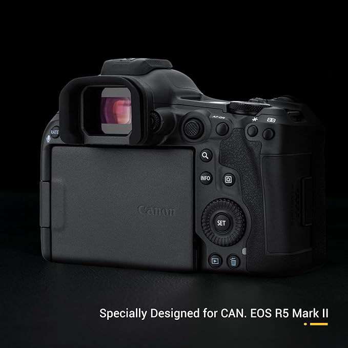 EOS R5 Mark II Eye Cup Eyepiece, JJC Soft Rubber Eyecup Viewfinder Cover for Canon EOS R5 Mark II R5 II Mirrorless Camera(Not for R5), Replaces Canon ER-KE Eyecup, Not Affect The Use of LCD Screen