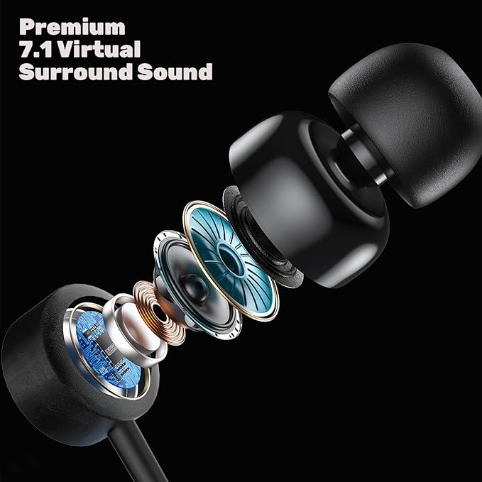 USB C Wired Ear Buds - High Fidelity Stereo Studio in-Ear Headphones with Mic - Noise Cancelling Microphone - Integrated Mute and Volume Control