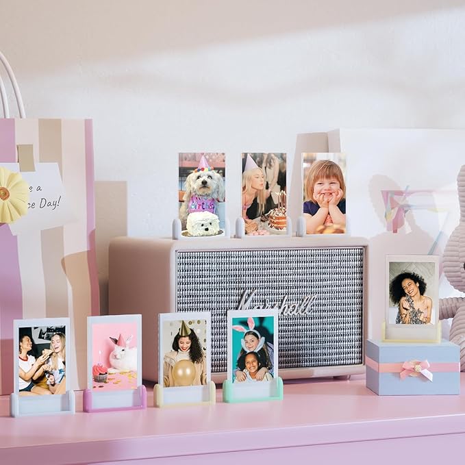 Janaden Cute Mini Instax Polaroid Frame, 2x3 Picture Frames for Fujifilm Instax Mini Film, Small Polaroid Frames for Wallet Size Photos, Little Photos Desktop Display Holder,12 Pack