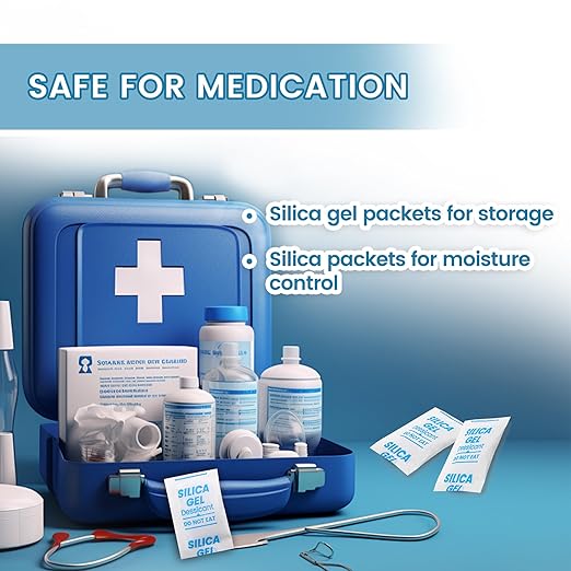 200PCS 5g Silica Gel Packets, Moisture Absorbers Desiccant Packs for Storage, Clothes, Shoes, Electronics, 3D Printer Filament, Jewelry, Spices, Safes, Tools