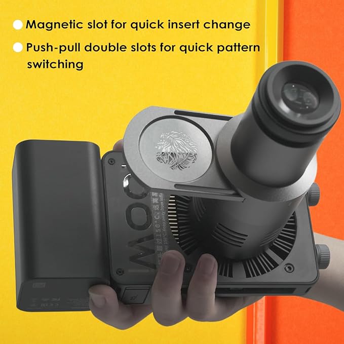 CX100 Mini Optical Snoot Gobos Accessories with ZY Mount Adapter, Spotlight Attachment Shape Light Compatible with ZHIYUN Molus X100,CX100,GodoxG ML100BI,ML100R
