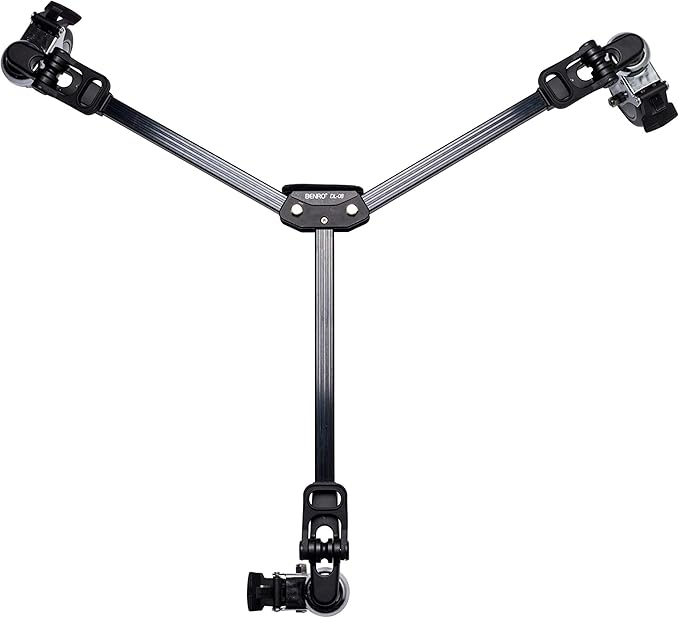 Benro Heavy-Duty Tripod Dolly – Locking Rubber Wheels, Folding Design, Adjustable Leg Mounts & Smooth Mobility for Video Tripods, Studio & On-Location Production (DL08)