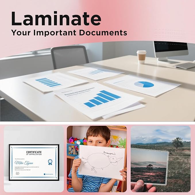 HARTWII Matte Laminating Sheets 9 x 11.5 Inches, 3 Mil Thick, 30 Pack,Clear Anti-Glare 8.5 x 11 Matte Thermal Laminating Pouches for Letter Size (30)