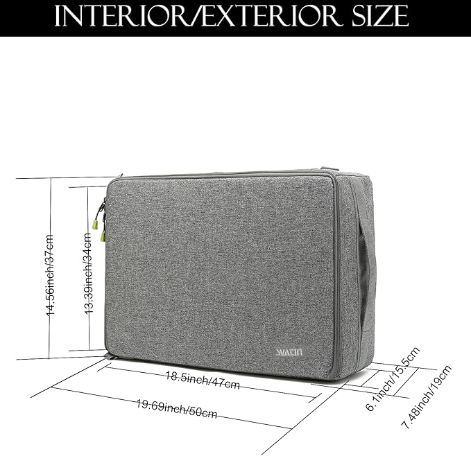 svatin Camera Insert Bag,Shockproof &Pressure-proof Dual Opening Padded Camera Lens Cube Case Backpack,Digital DSLR SLR Mirrorless Cameras Accessories Storage Pouch for Canon,Nikon,Sony(XL)