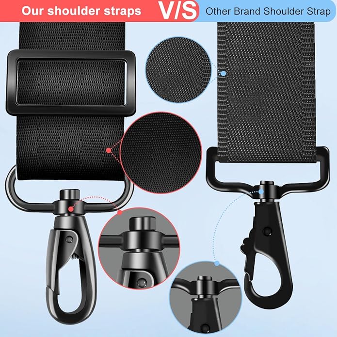 77-Inch Shoulder Strap For Bags Featuring An Ultra-Cushion Breathable Pad, And Double Adjustable Buckles For Versatility