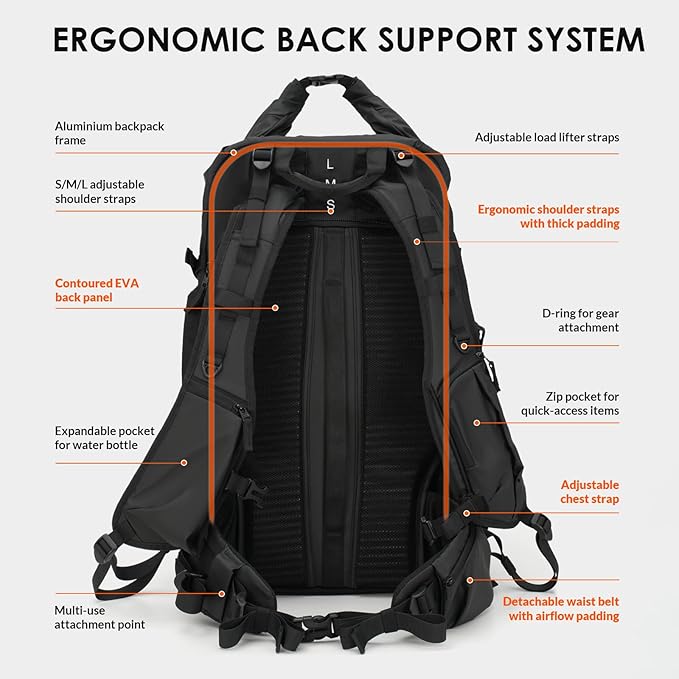 TARION Large Camera Backpack for Photographers - 35L Expandable DSLR Waterproof Camera Bag with 16" Laptop Compartment & Side Access & Adjustable Waist Strap & Rain Cover (Xprober)