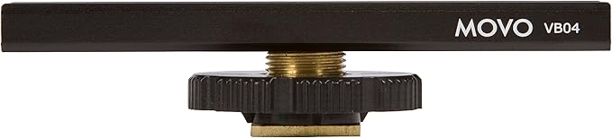Movo VB04 Cold Shoe Extension - Accessory Shoe Rail Camera Bracket for Lights, Monitors, Microphones and More
