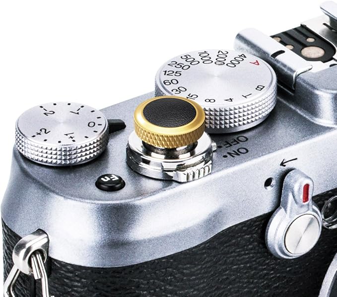 JJC Camera Soft Release Button, Shutter Button for Fuji Fujifilm X-T5 X-T4 X-T3 X-T50 X-T30 III II X-PRO3 X100V X100F X-E5 X-E4 X Half GFX100RF Sony RX1R II RX10 IV III Leica Q3 Q3 43 Nikon Zf Df F3