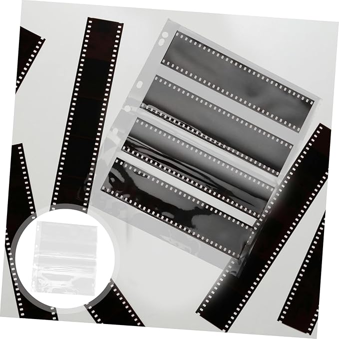 Operitacx 10pcs Negative Film Sleeves Document Bag Photo Storage Pages Kit Strip Storage Binder Pocket Sleeves for Family Historians
