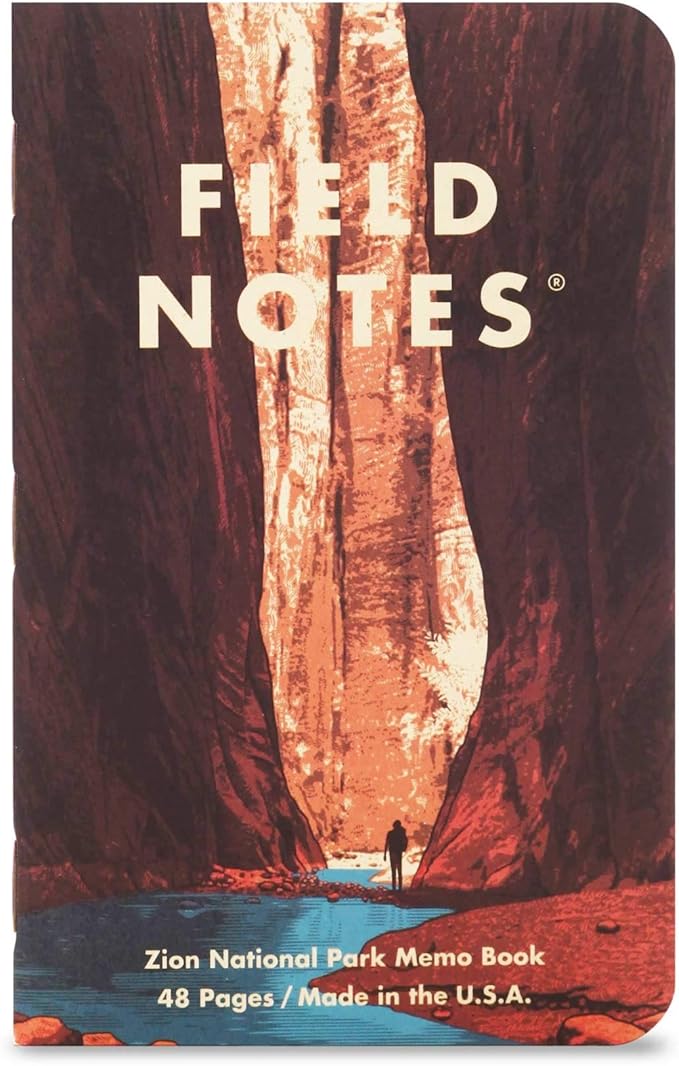 Field Notes: National Parks Series (Series A - Yosemite, Acadia, Zion) - Graph Paper Memo Book 3-Pack - 3.5 x 5.5 Inch