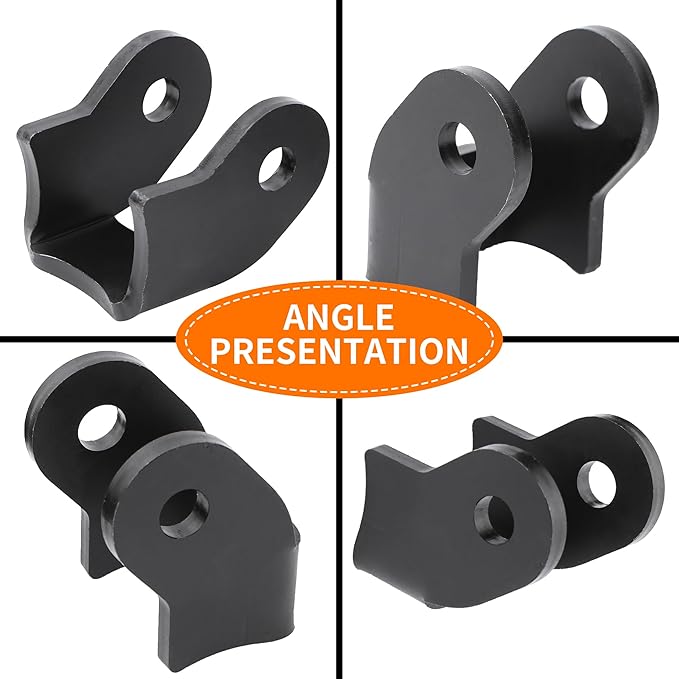 Heavy Duty Shock Bracket Kit, Thick Weld-On Shock Brackets for Off-Road Trailer Rear Axles (1 Pair)